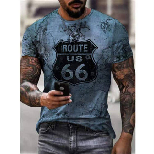 Men's Trendy Breathable Pullover Top Round Neck Short Sleeve